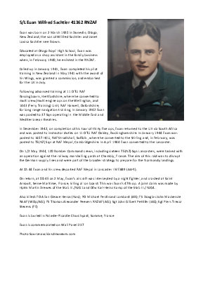 A preview of a PDF biography for Sachtler, Euan Wilfred
